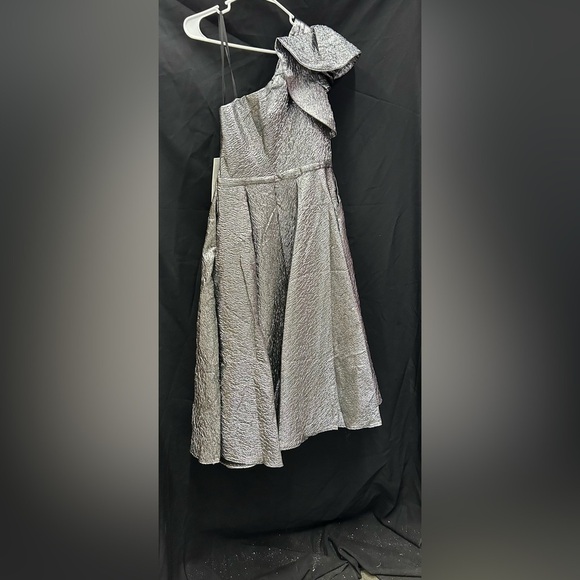 MAC DUGGAL 67906 NWT One Shoulder Bow Midi Dress - Picture 5 of 12